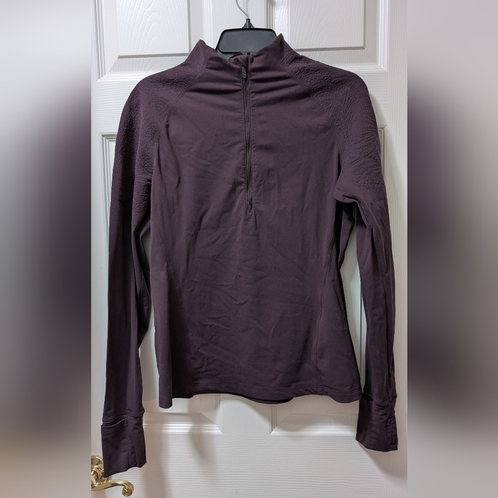 Lululemon Toasty Tech 1/2 Zip Black Cherry Size 8
